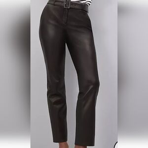 Black Faux Leather Pants